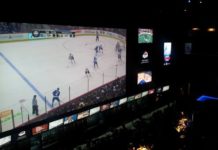 RealSports view from "what looks like VIP from downstairs", but is actually "just more tables."