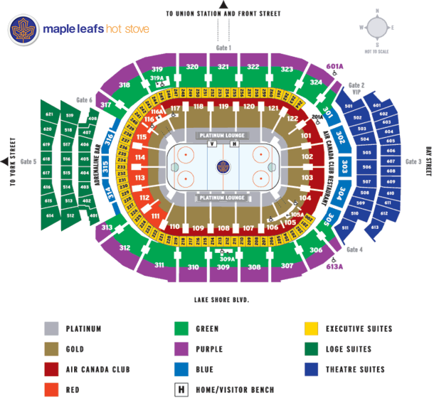 Scotiabank Arena (SBA) Seating Chart [Formerly Air Canada Centre] - Maple  Leafs Hotstove