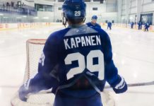 Kasperi Kapanen wears Blue and White for the first time.