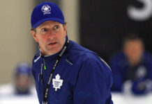 Mike Babcock of the Toronto Maple Leafs