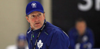 Mike Babcock of the Toronto Maple Leafs