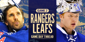 Toronto Maple Leafs vs. New York Rangers – Game #2 Preview & Projected Lines