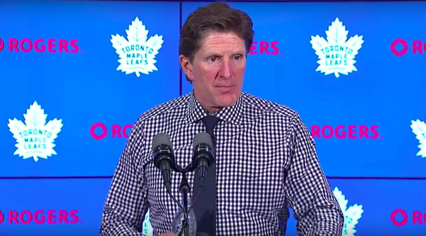 Mike Babcock, head coach of the Toronto Maple Leafs