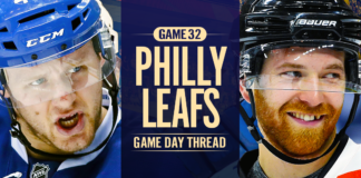 Toronto Maple Leafs vs. Philadelphia Flyers – Game #32 Preview, Projected Lines & TV Info Toronto Maple Leafs vs. Philadelphia Flyers