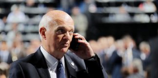 Lou Lamoriello, General Manager of the Toronto Maple Leafs, talks trade
