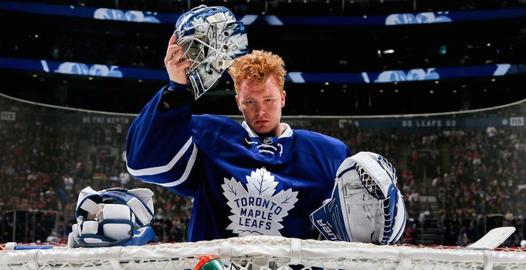 Frederik andersen leafs clearance jersey