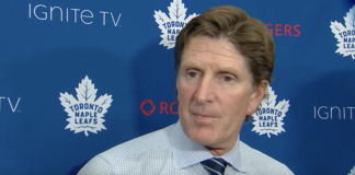 Mike Babcock of the Toronto Maple Leafs