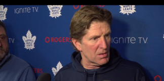 Mike Babcock on the Jake Muzzin addition: “We are way deeper one through six, so you are not as paranoid about who is on the ice when they are out there” Mike Babcock Pregame