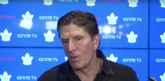 Mike Babcock of the Toronto Maple Leafs