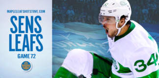 Toronto Maple Leafs vs. Ottawa Senators – Game #72 Preview & Projected Lines