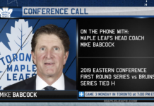 Mike Babcock, Toronto Maple Leafs vs. Boston Bruins