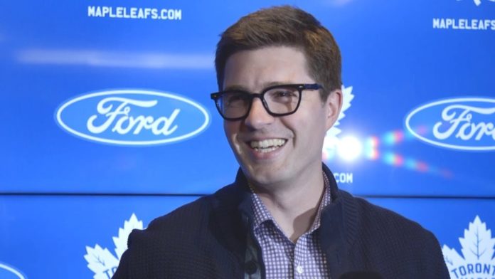 Kyle Dubas of the Toronto Maple Leafs