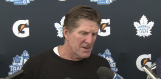 Mike Babcock of the Toronto Maple Leafs