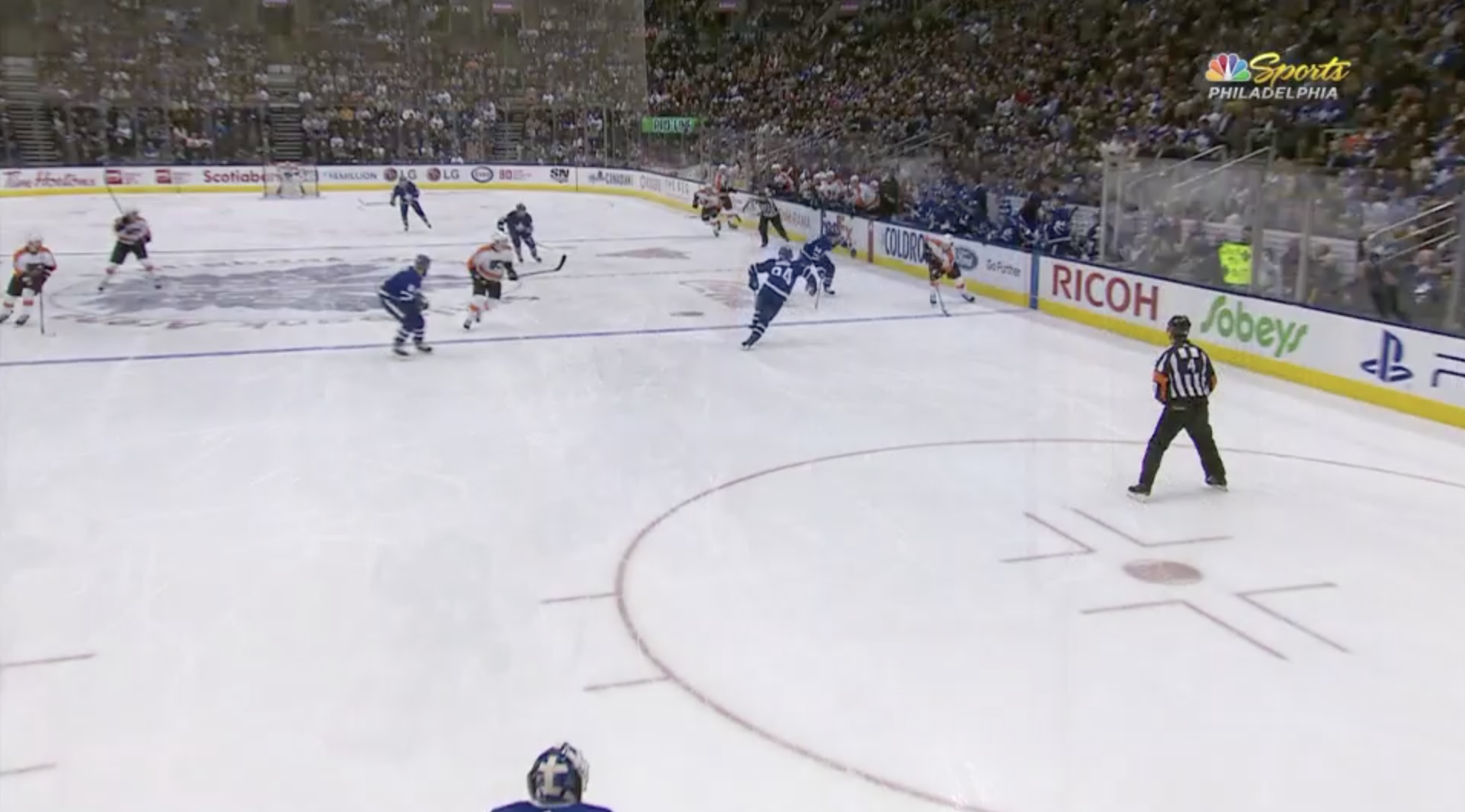 Toronto Maple Leafs vs. Philadelphia Flyers, bad coverage 2