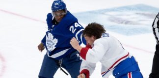 Wayne Simmonds vs. Ben Chiarot, Toronto Maple Leafs vs. Montreal Canadiens
