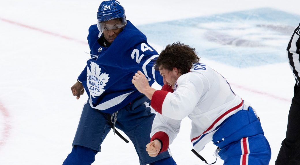 Wayne Simmonds vs. Ben Chiarot, Toronto Maple Leafs vs. Montreal Canadiens