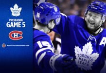 Toronto Maple Leafs vs. Montreal Canadiens, Preseason Game #5