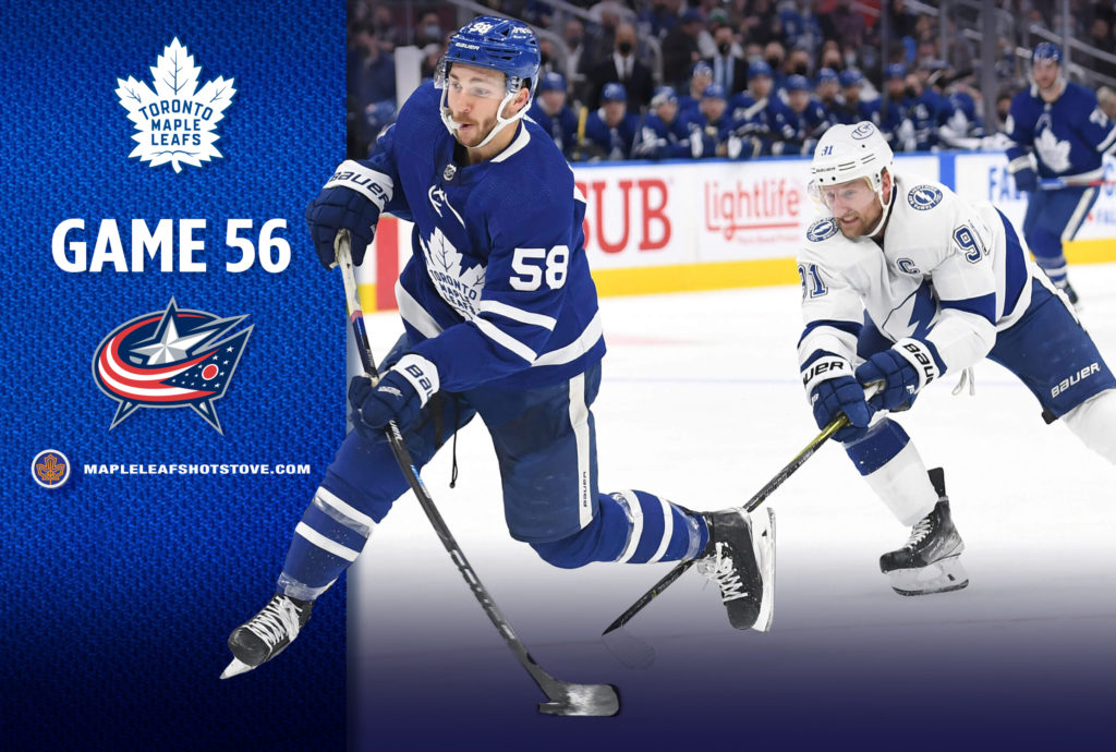 Toronto Maple Leafs Vs. Columbus Blue Jackets – Game #56 Preview ...