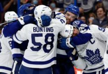 Toronto Maple Leafs vs. Tampa Bay Lightning, Michael Bunting