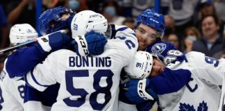 Toronto Maple Leafs vs. Tampa Bay Lightning, Michael Bunting