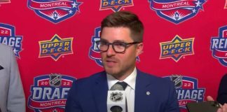 Toronto Maple Leafs GM Kyle Dubas at the 2022 NHL Draft in Montreal