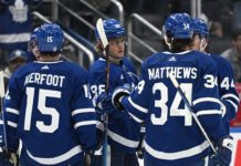 Toronto Maple Leafs, Auston Matthews, William Nylander, Alex Kerfoot