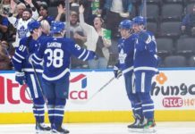 Auston Matthews, Toronto Maple Leafs celebrate