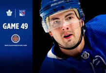 Toronto Maple Leafs vs. New York Rangers, Justin Holl