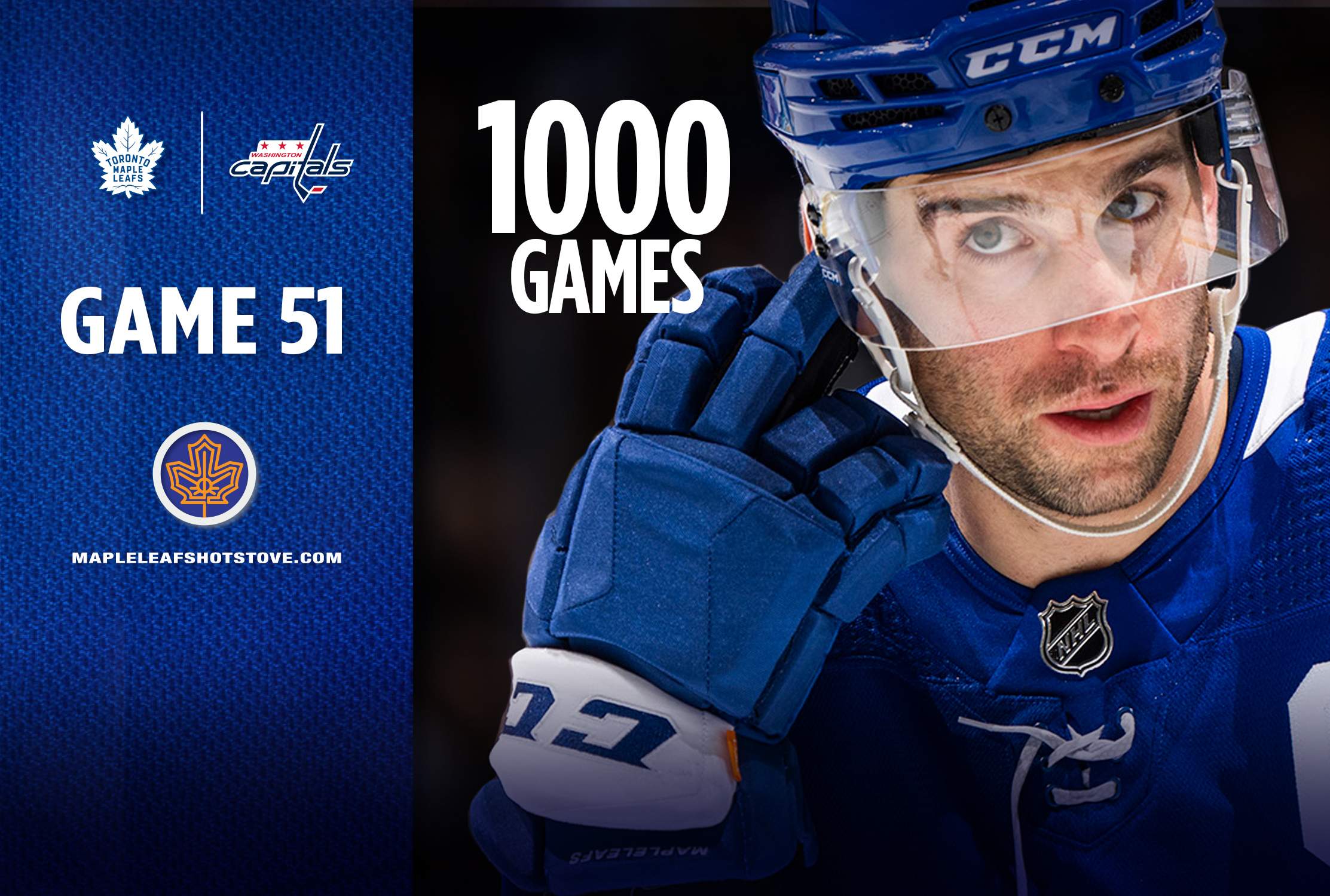Toronto Maple Leafs vs. Washington Capitals, John Tavares 1,000 games