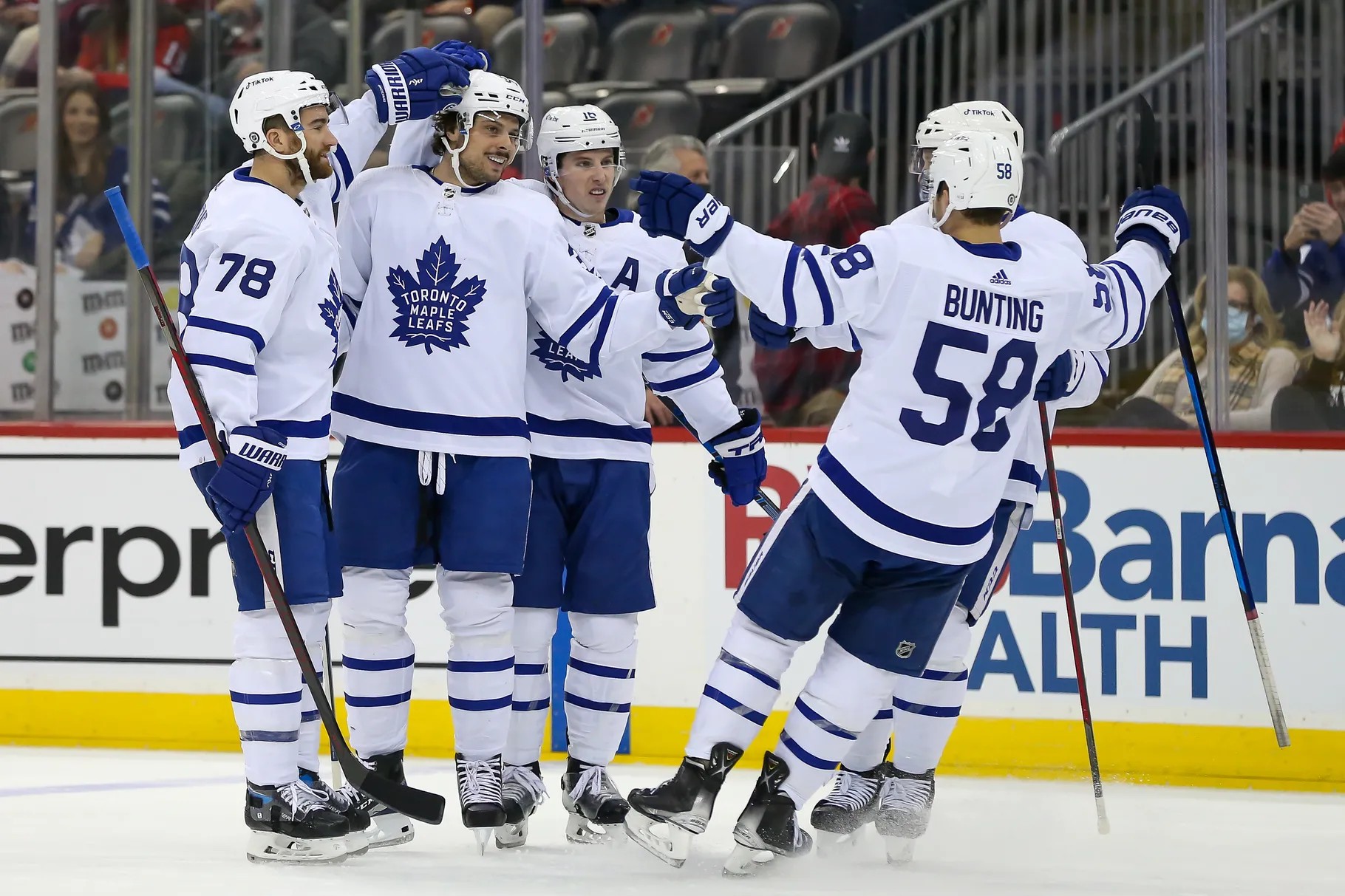 Auston Matthews, celebration, Toronto Maple Leafs