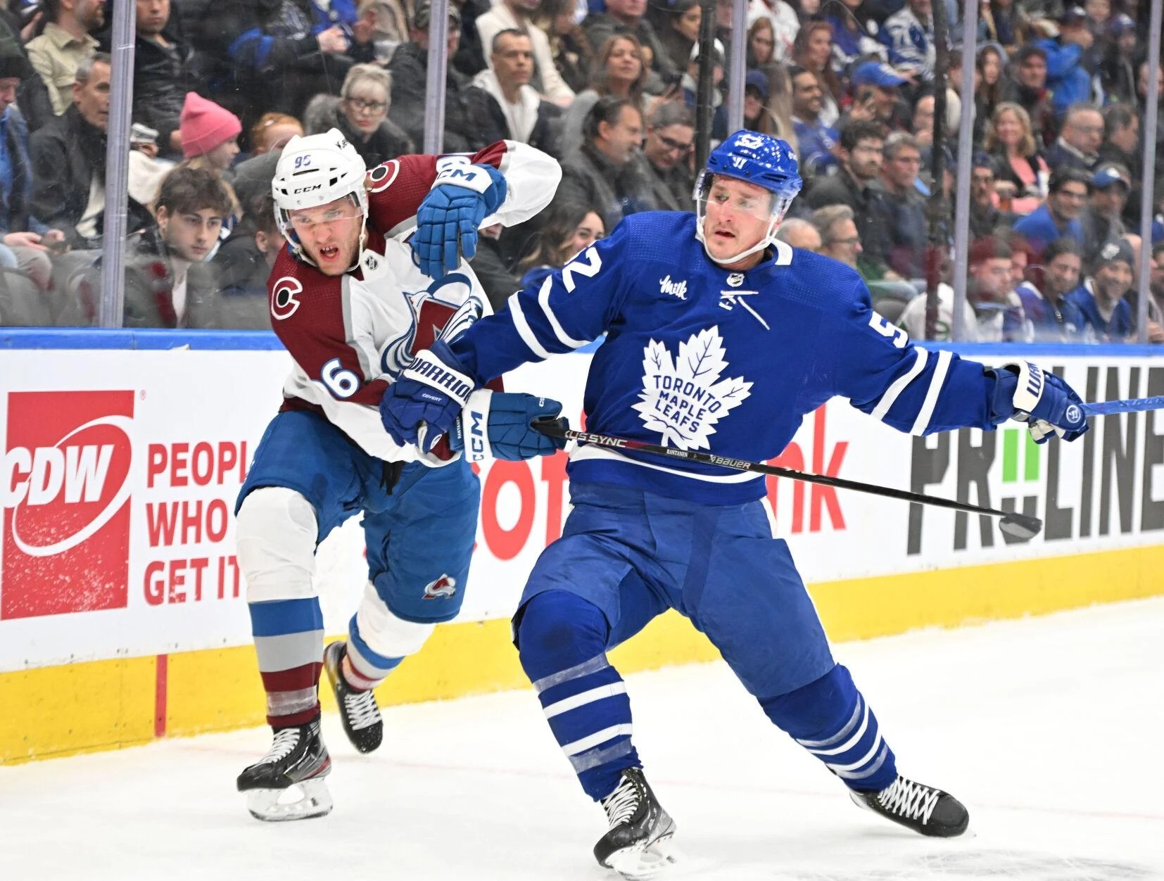 Noel Acciari, Mikko Rantanen, Toronto Maple Leafs vs. Colorado Avalanche