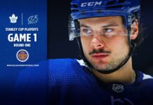 Auston Matthews, Toronto Maple Leafs vs. Tampa Bay Lightning, Game 1 playoffs