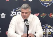 Sheldon Keefe post game, Maple Leafs vs. Red Wings in Stockholm, Sweden
