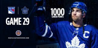 John Tavares, 1,000 points, Maple Leafs vs. Rangers