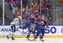 TJ Brodie, Maple Leafs vs. Oilers