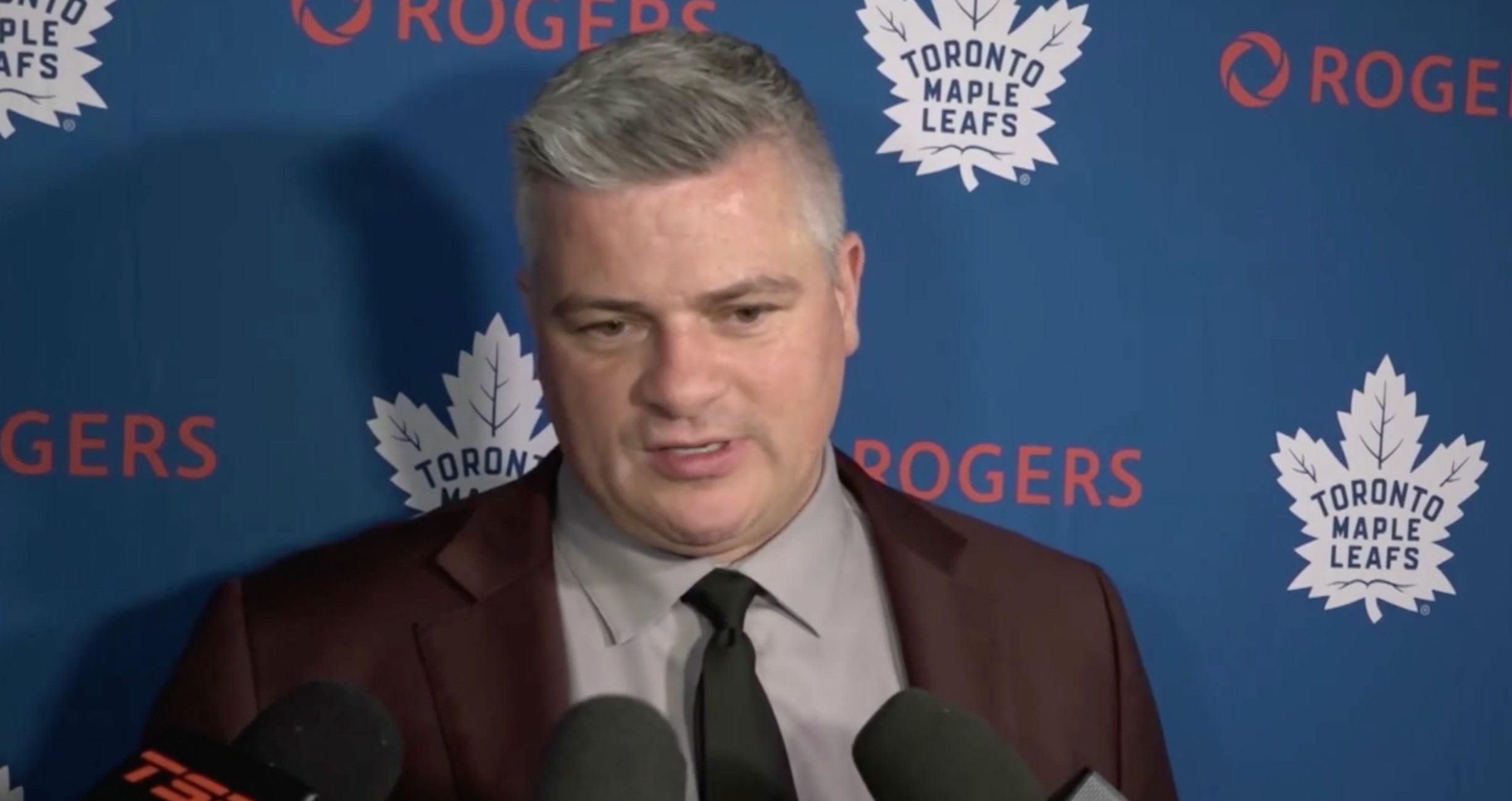 Sheldon Keefe after the Maple Leafs were swept by Boston in the season ...