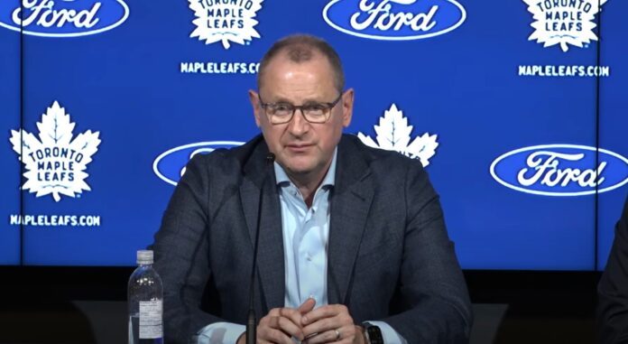 Brad Treliving, GM of the Toronto Maple Leafs