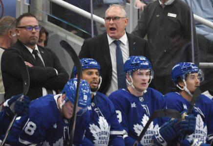 Craig Berube, Marc Savard, Maple Leafs bench