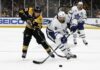 Chris Tanev, Brad Marchand, Auston Matthews, Maple Leafs vs. Bruins