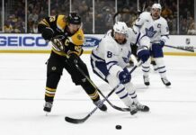 Chris Tanev, Brad Marchand, Auston Matthews, Maple Leafs vs. Bruins