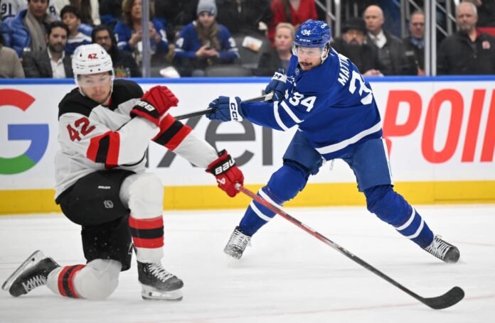 Auston Matthews, Maple Leafs vs. Devils