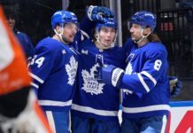 Auston Matthews, Matthew Kines, Chris Tanev, Maple Leafs