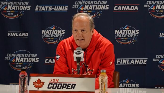 Jon Cooper, Team Canada head coach, 4 Nations Face-Off