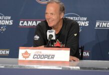 Jon Cooper, Team Canada head coach at the 4 Nations Face-Off