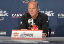 Jon Cooper, Team Canada head coach at the 4 Nations Face-Off