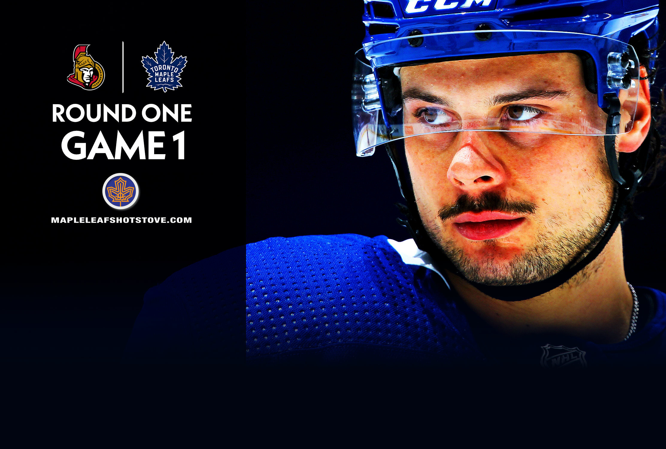 Auston Matthews, Maple Leafs vs. Senators, Game 1