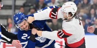 Scott Laughton, Maple Leafs vs. Senators