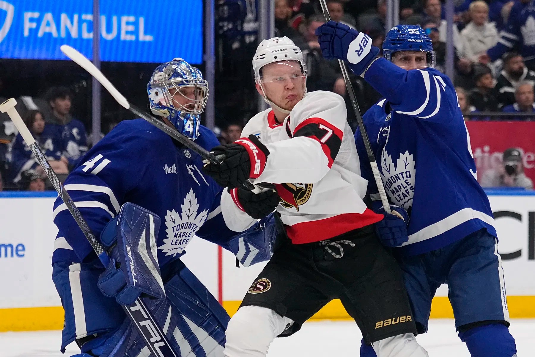 Anthony Stolarz, Brady Tkachuk, Maple Leafs vs. Senators