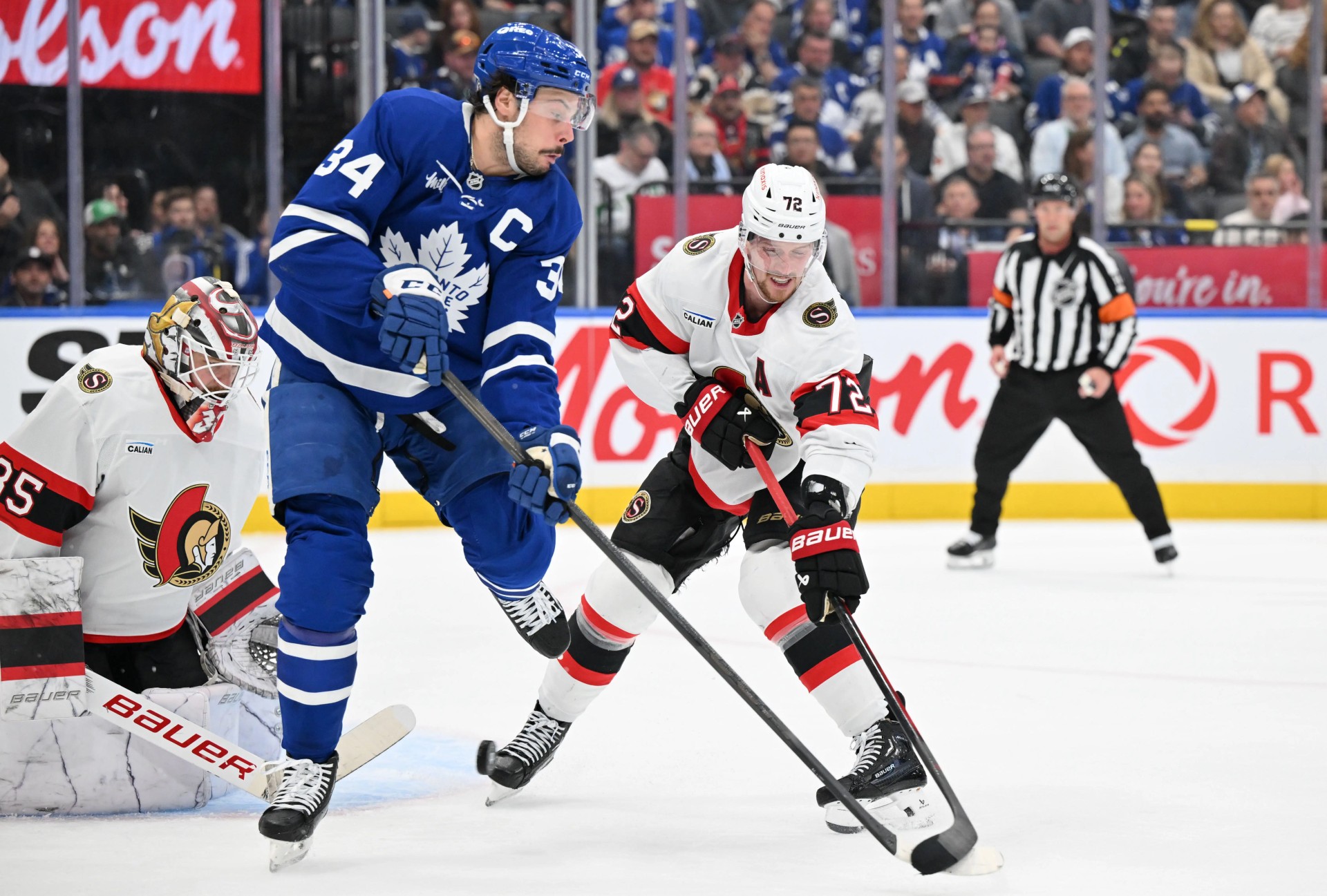 Auston Matthews, Thomas Chabot, Maple Leafs vs. Senators