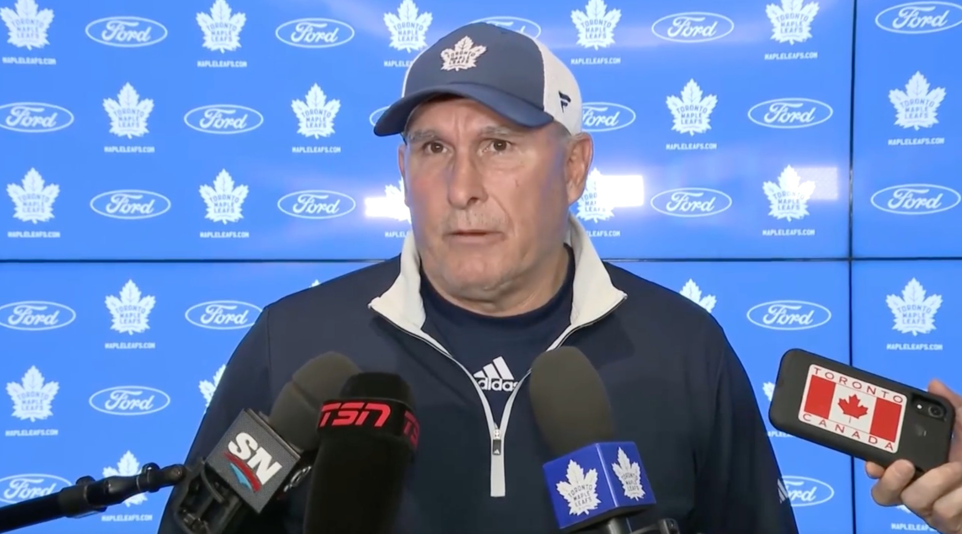 Craig Berube on reuniting with Sammy Blais in Toronto: "A heavy, heavy hitter with no fear... He has really good hands and a good shot"